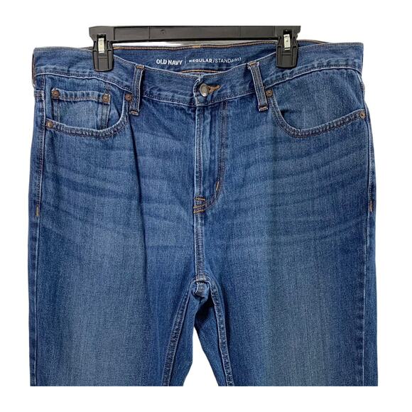 Old Navy Jeans Mens 36 x 31.5 Regular Straight Medium Wash Denim - Picture 2 of 8